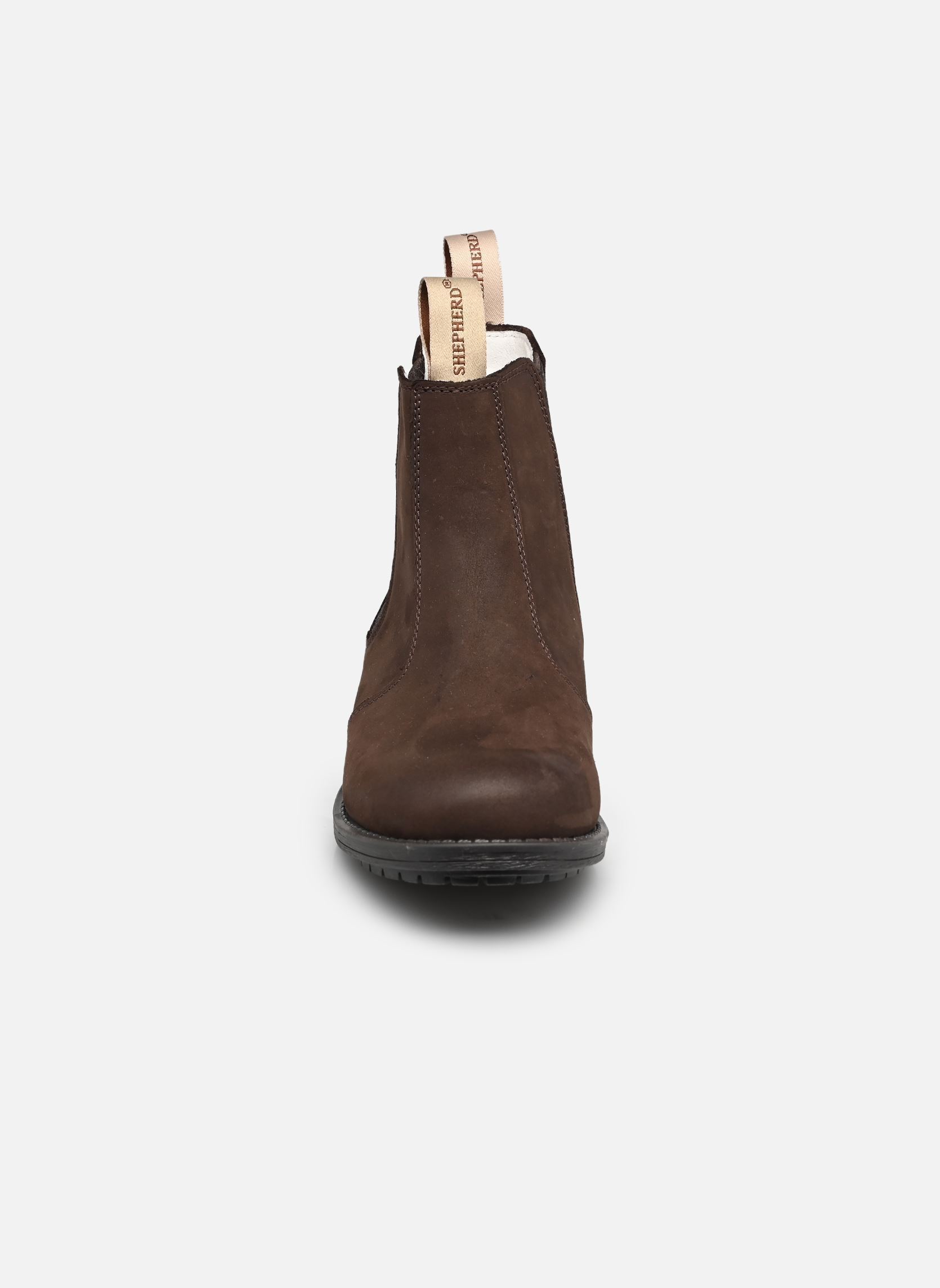 Niedrige Ankle Boots Sanna damen braun Shepherd Niedrige Ankle Boots Sanna damen braun DARK BROWN
