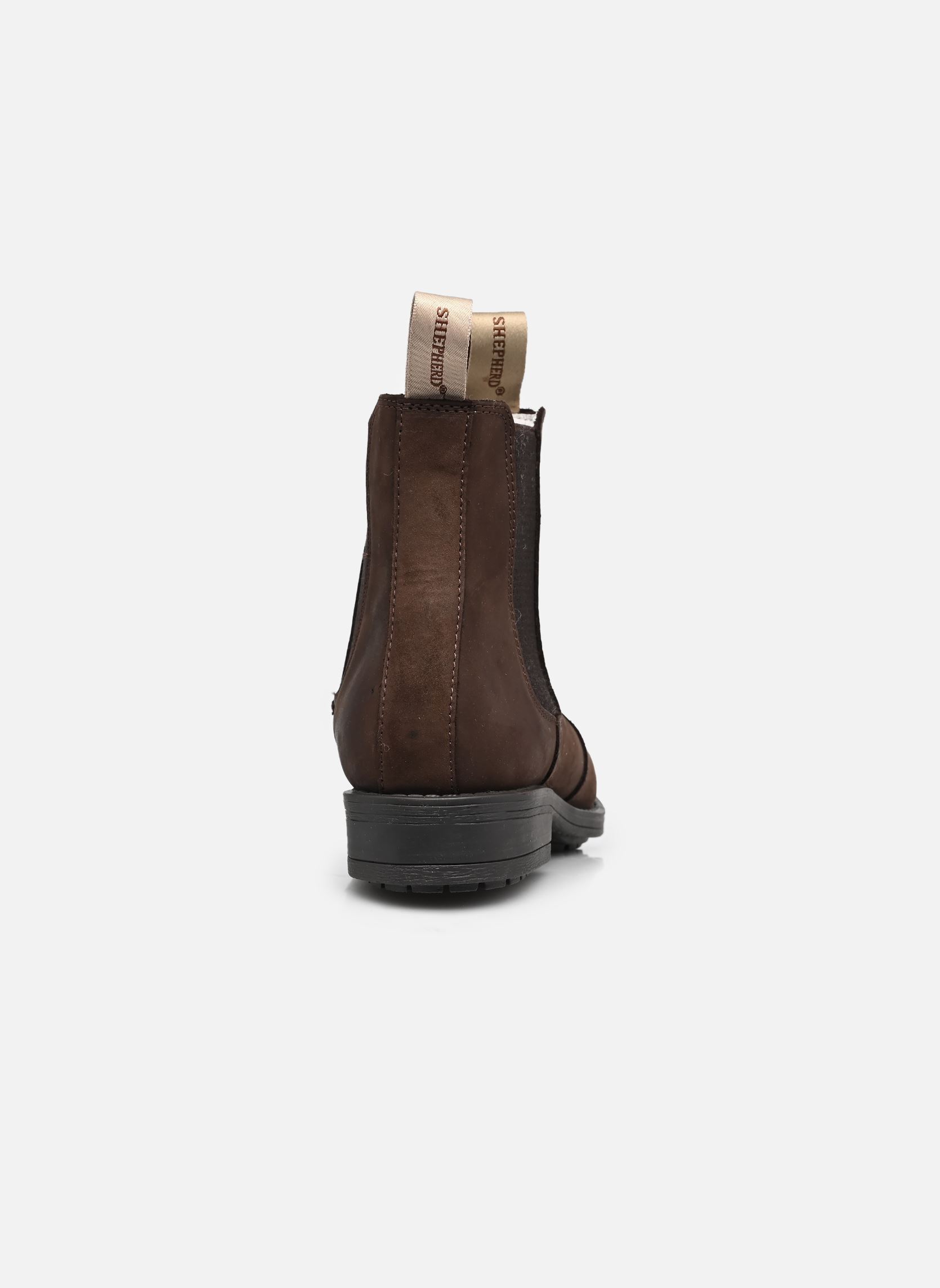 Niedrige Ankle Boots Sanna damen braun Shepherd Niedrige Ankle Boots Sanna damen braun DARK BROWN