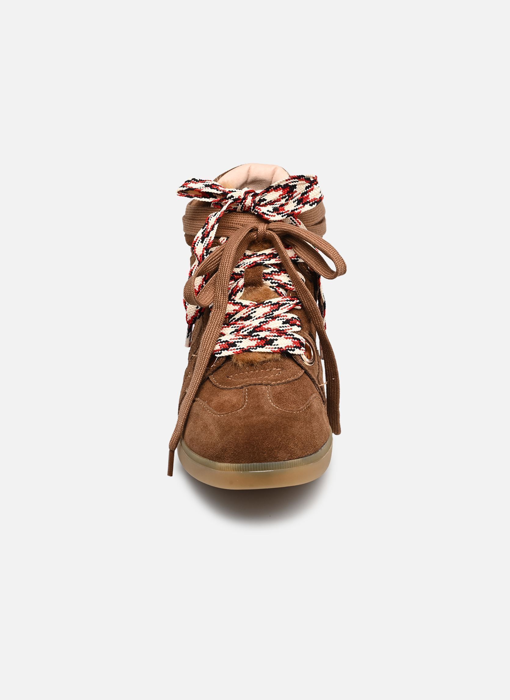 Baskets montantes MANHATTAN femme marron Serafini Baskets montantes MANHATTAN femme marron BROWN ECO-FUR