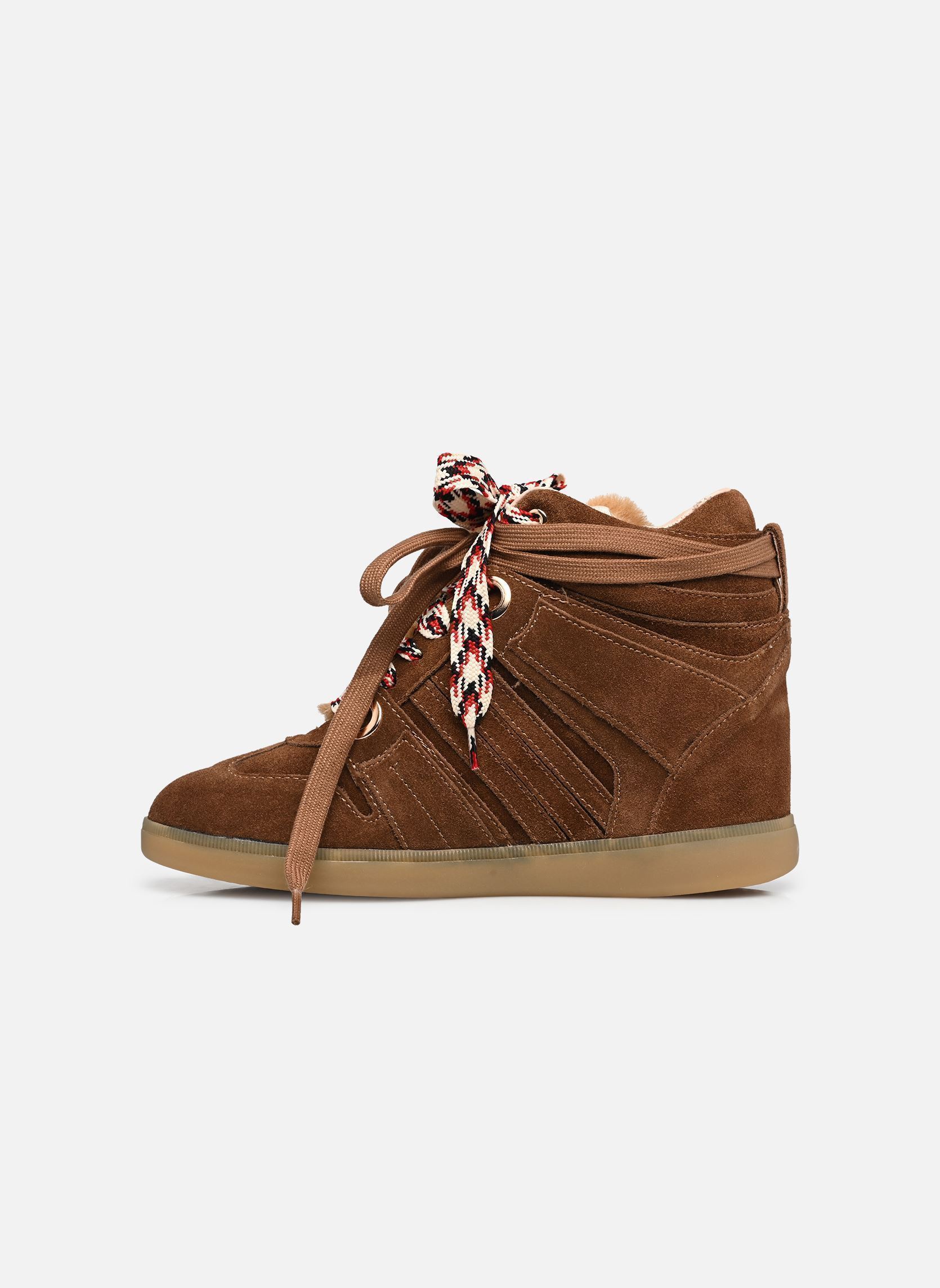 Baskets montantes MANHATTAN femme marron Serafini Baskets montantes MANHATTAN femme marron BROWN ECO-FUR
