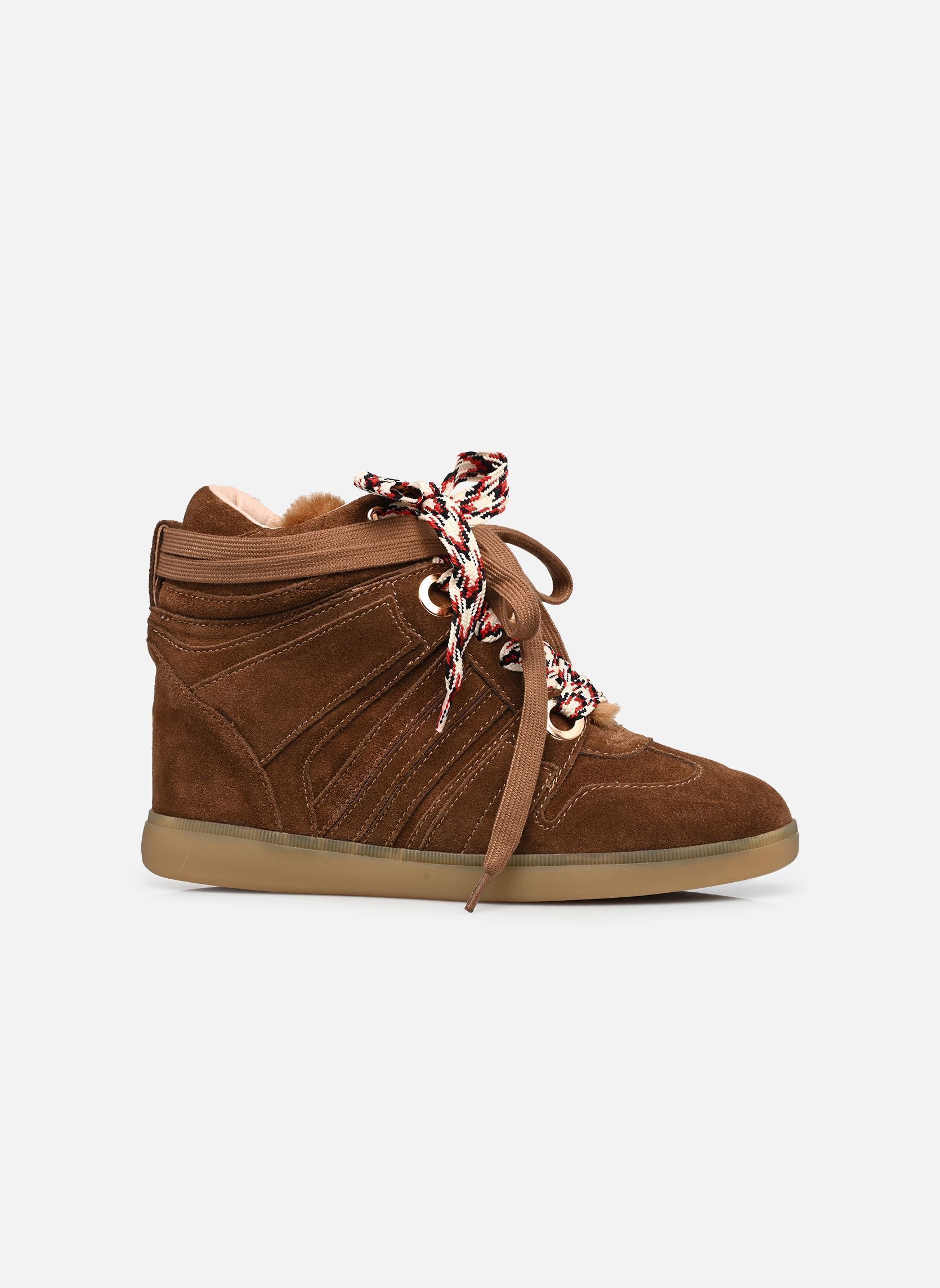 Baskets montantes MANHATTAN femme marron Serafini Baskets montantes MANHATTAN femme marron BROWN ECO-FUR