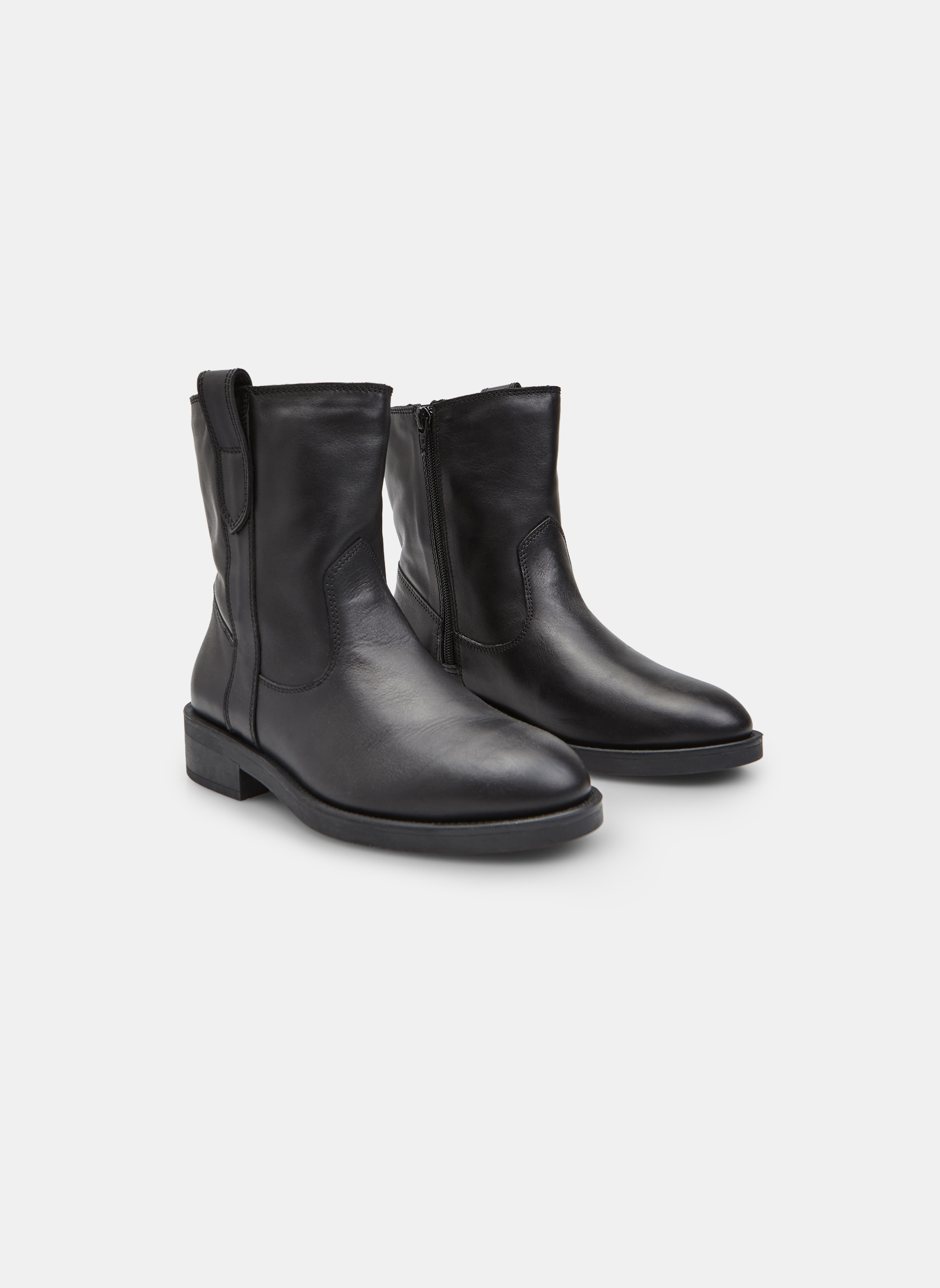 Bottines En Cuir Noir 1060 Clothes - Pointure 36, Style Rétro, Parfaites Pour L'automne Et L'hiver