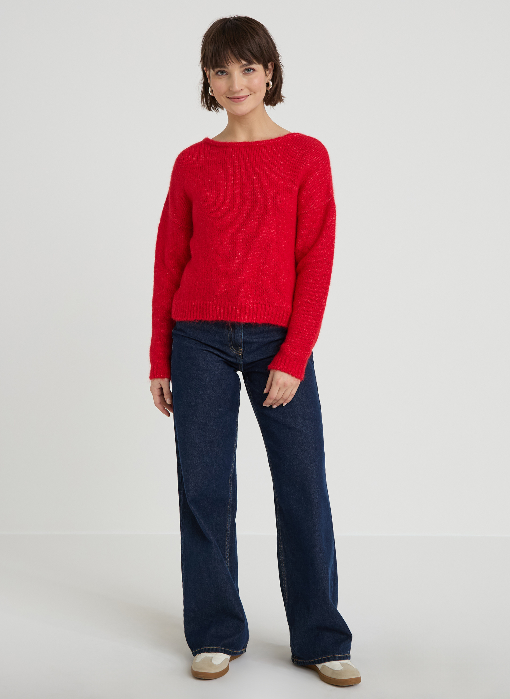 Pulls DOSNUFLUFFY femme rouge Cache Cache Pulls DOSNUFLUFFY femme rouge Rouge