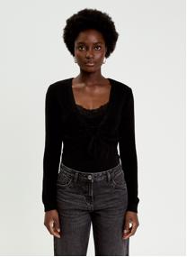 Pulls PULCROPNOEUD femme noir Cache Cache Pulls PULCROPNOEUD femme noir Noir