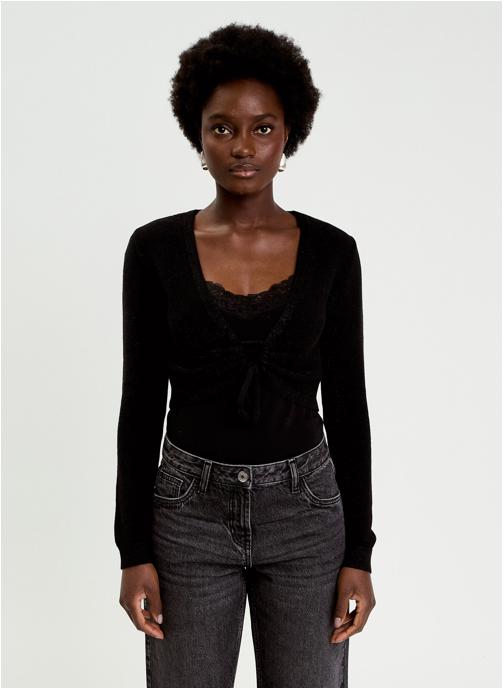 Cache Cache Pulls PULCROPNOEUD femme noir