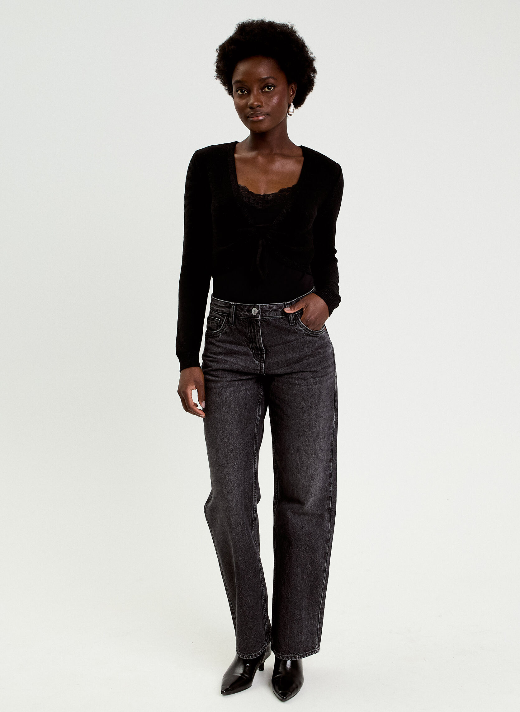 Pulls PULCROPNOEUD femme noir Cache Cache Pulls PULCROPNOEUD femme noir Noir