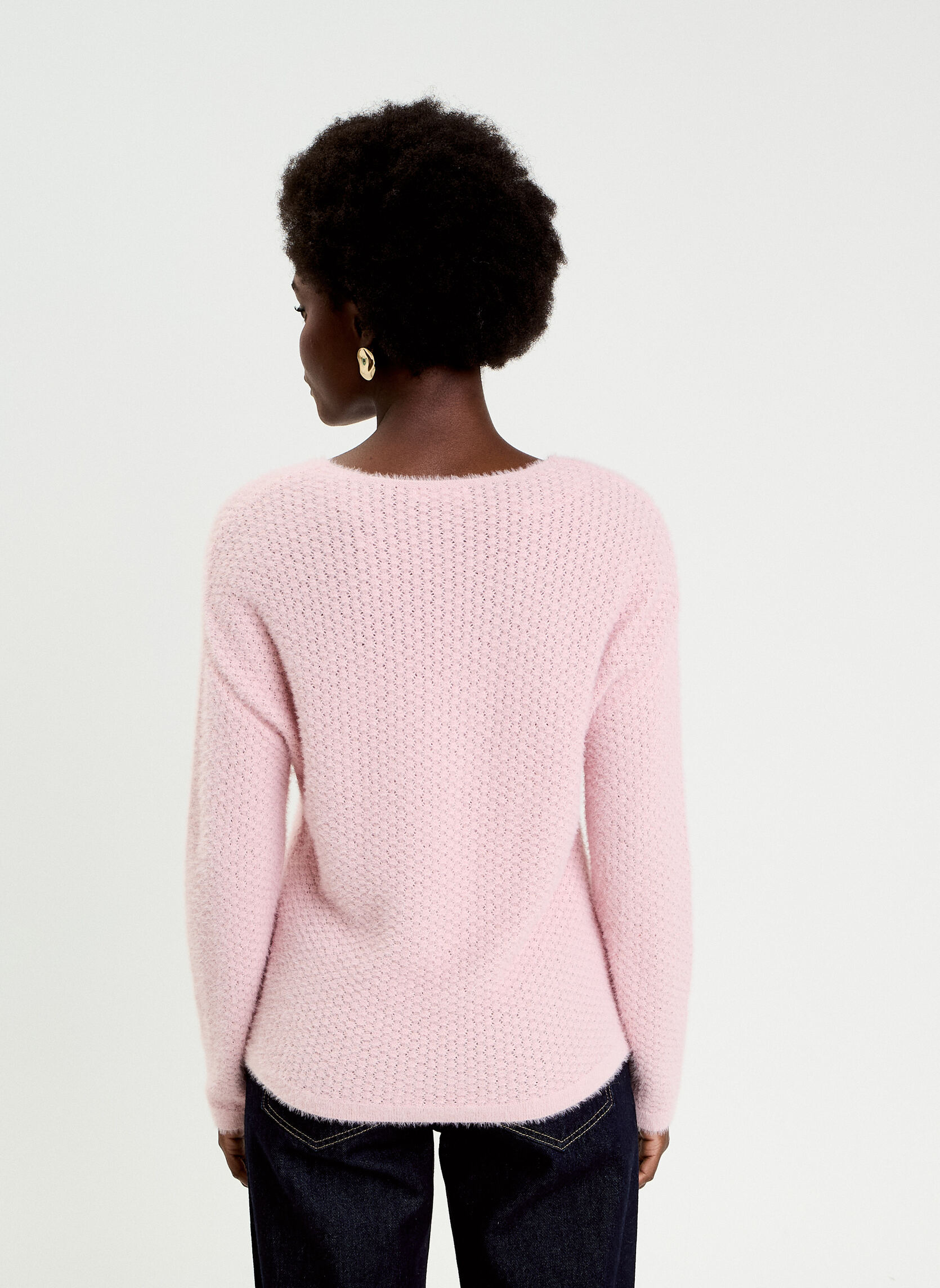 Cache Cache Pull Rouille Cache Cache Pulls Pulls col V - SARAFINPCHO femme rose | Sarenza France