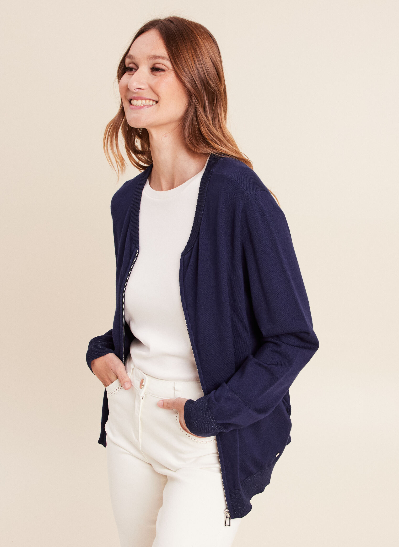 Gilets MITUZICOLI femme bleu Bréal Gilets MITUZICOLI femme bleu Bleu marine