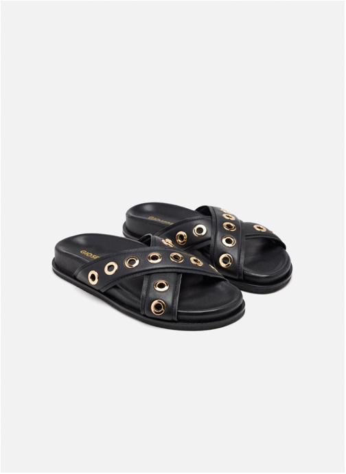 Gioseppo Sandales Dressing - Sandales Mules à Talons Hauts Cuir Tressé Colrain - Noir femme noir