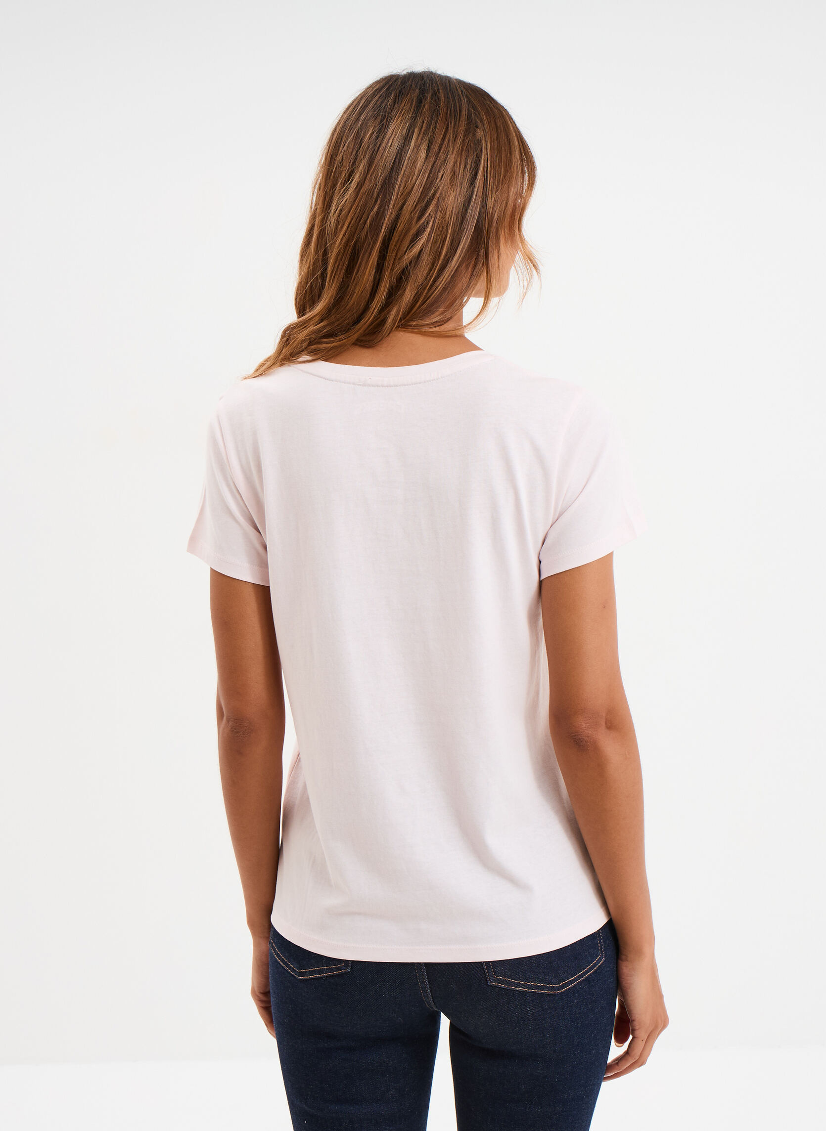 Tee-shirts CRE3_TPAULA femme rose CREEKS Tee-shirts CRE3_TPAULA femme rose Rose clair