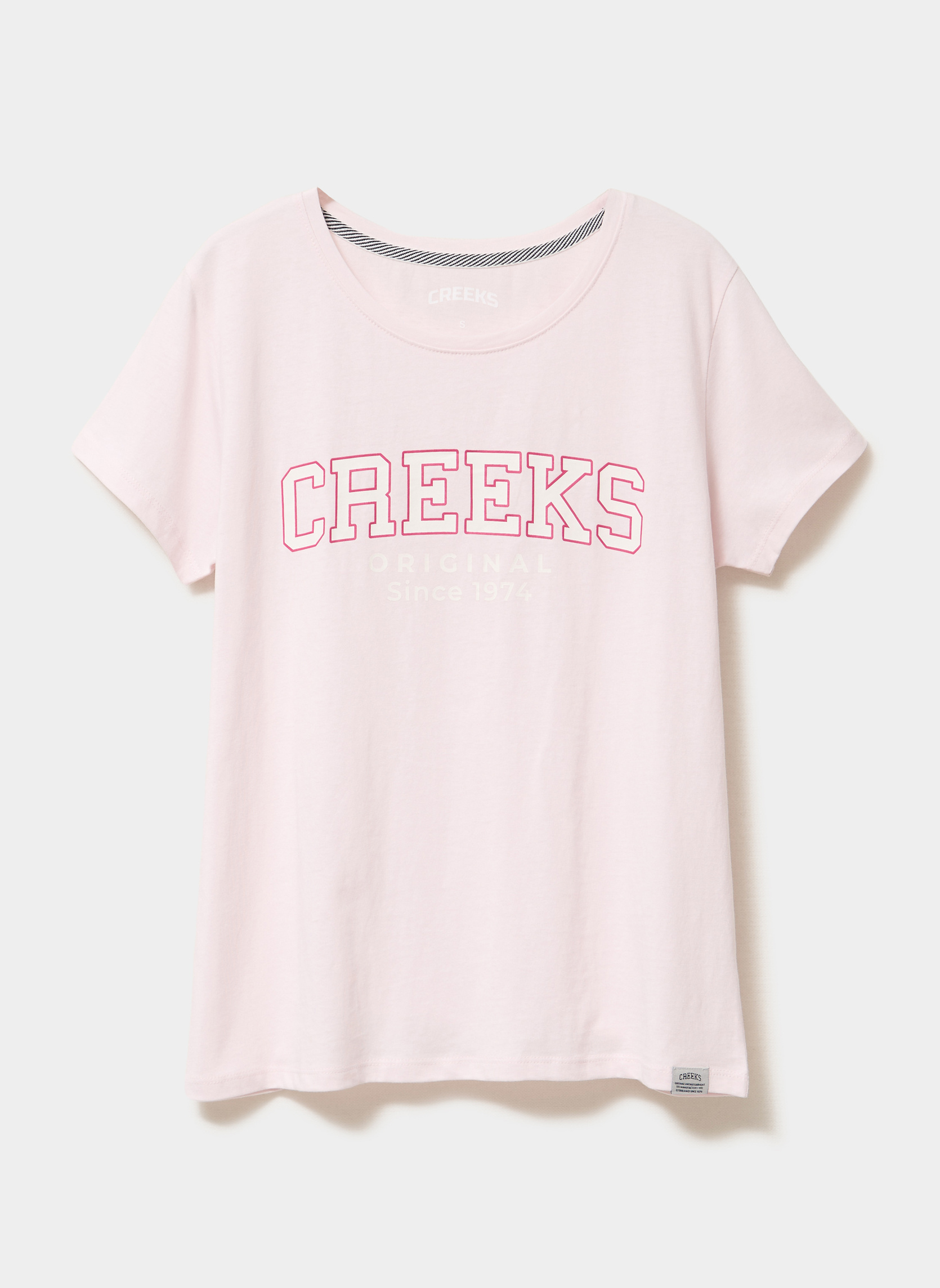 Tee-shirts CRE3_TPAULA femme rose CREEKS Tee-shirts CRE3_TPAULA femme rose Rose clair