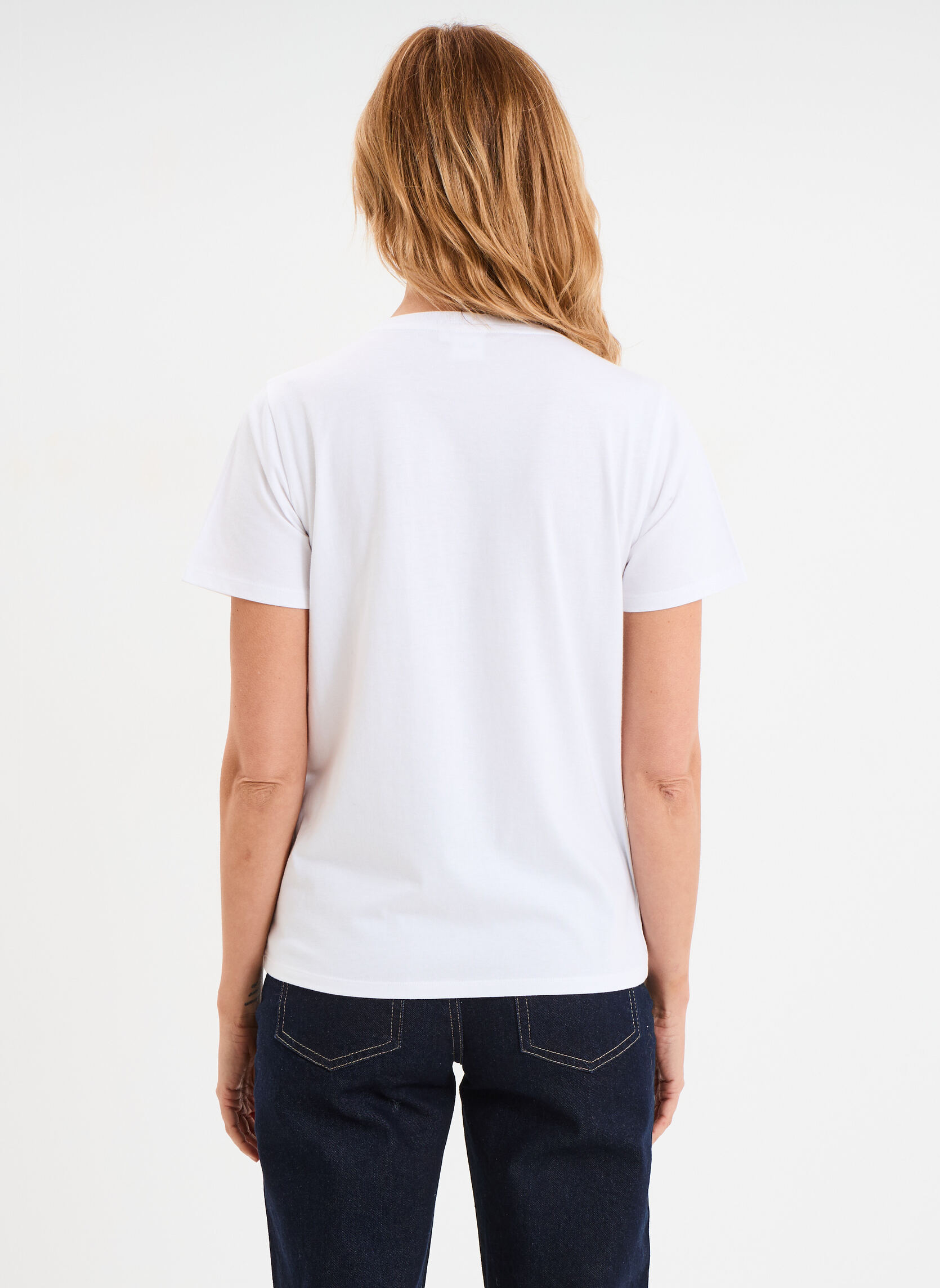 Tee-shirts SUN_YE90815.F11 femme blanc Stitch Tee-shirts SUN_YE90815.F11 femme blanc Blanc