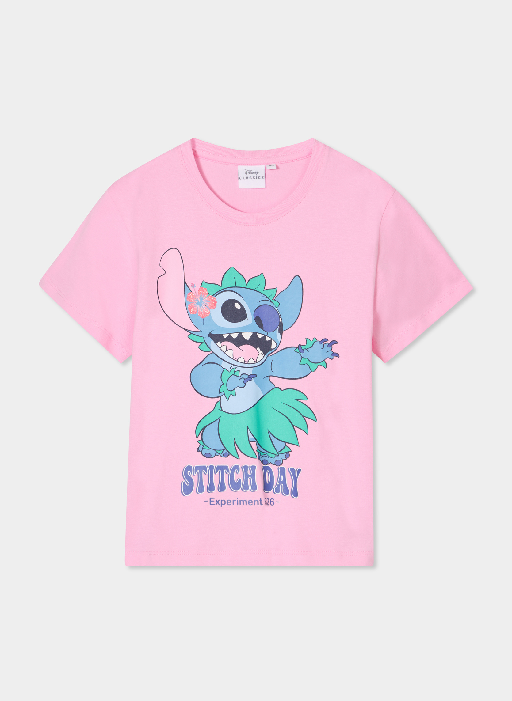 Tee-shirts SUN_YE61575.F11 fille rose Stitch Tee-shirts SUN_YE61575.F11 fille rose Rose