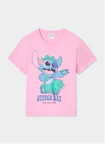 Tee-shirts SUN_YE61575.F11 fille rose Stitch Tee-shirts SUN_YE61575.F11 fille rose Rose