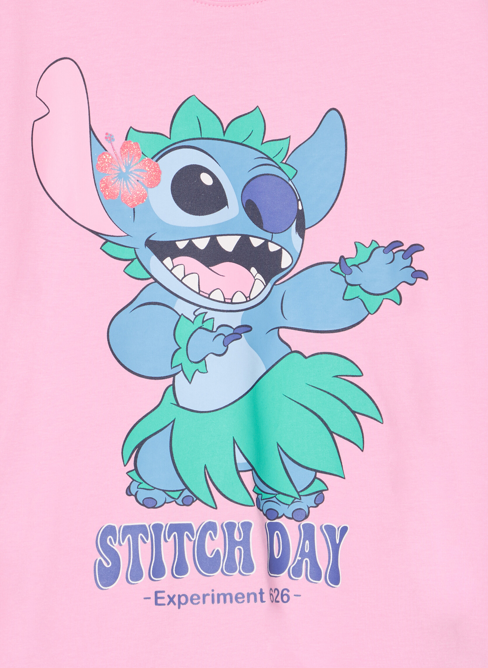 Tee-shirts SUN_YE61575.F11 fille rose Stitch Tee-shirts SUN_YE61575.F11 fille rose Rose