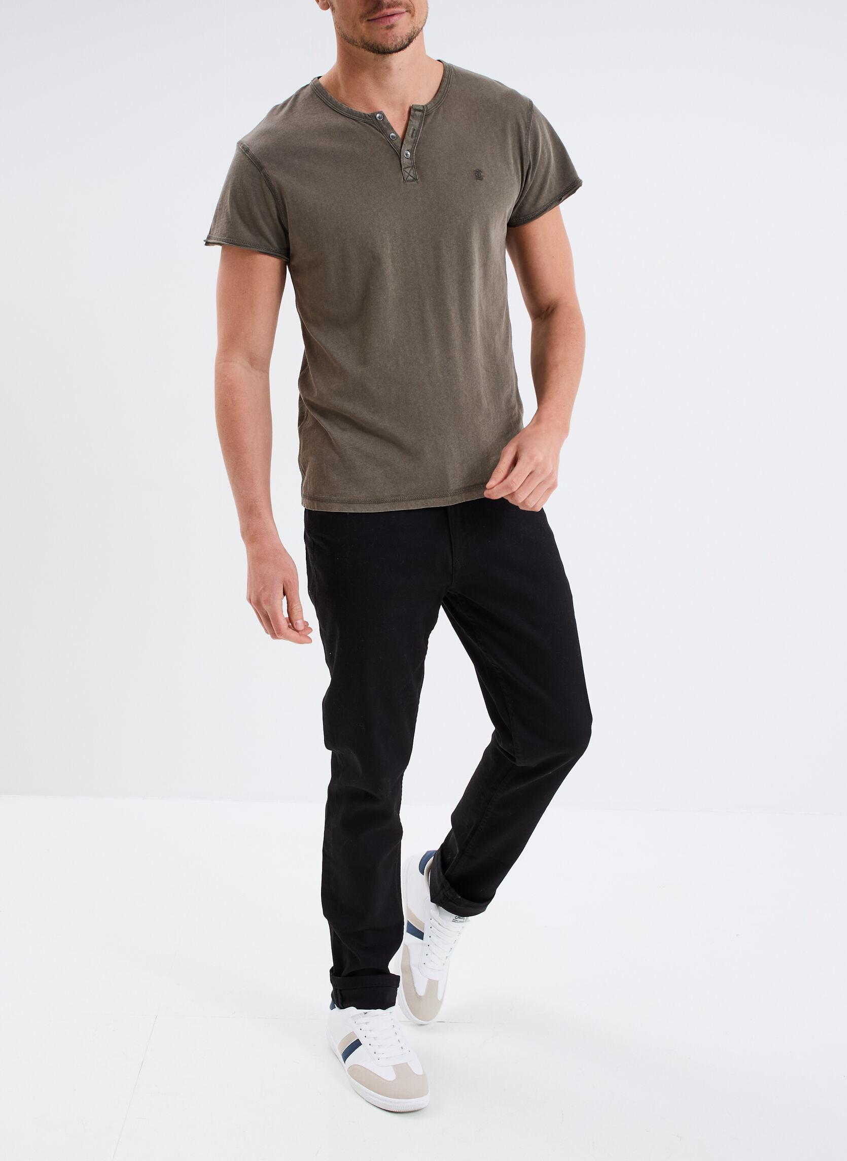 Tee-shirts LIB1ICON_TUNI homme vert LIBERTO Tee-shirts LIB1ICON_TUNI homme vert Kaki