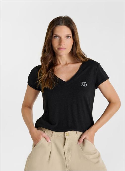 Le temps des cerises Tee-shirts Tee-Shirt ONA Black femme noir
