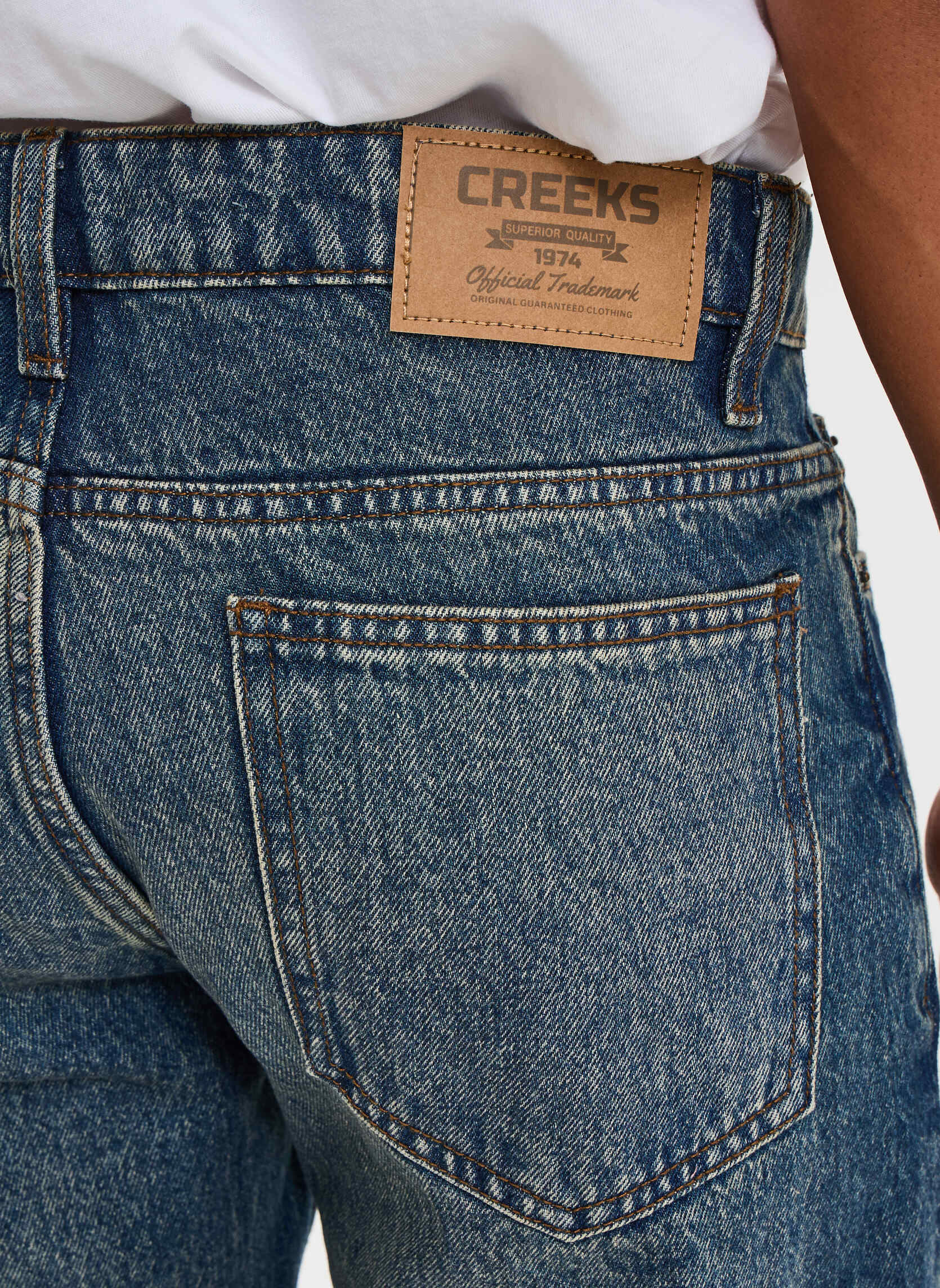 Jeans droit Jean - CRE1_REGIS homme bleu CREEKS Jeans droit Jean - CRE1_REGIS homme bleu Bleu denim