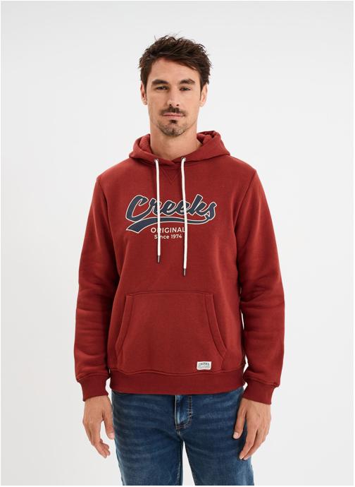 CREEKS Sweats à capuche Sweat - CRE1SIMON_RUSSET homme rouge