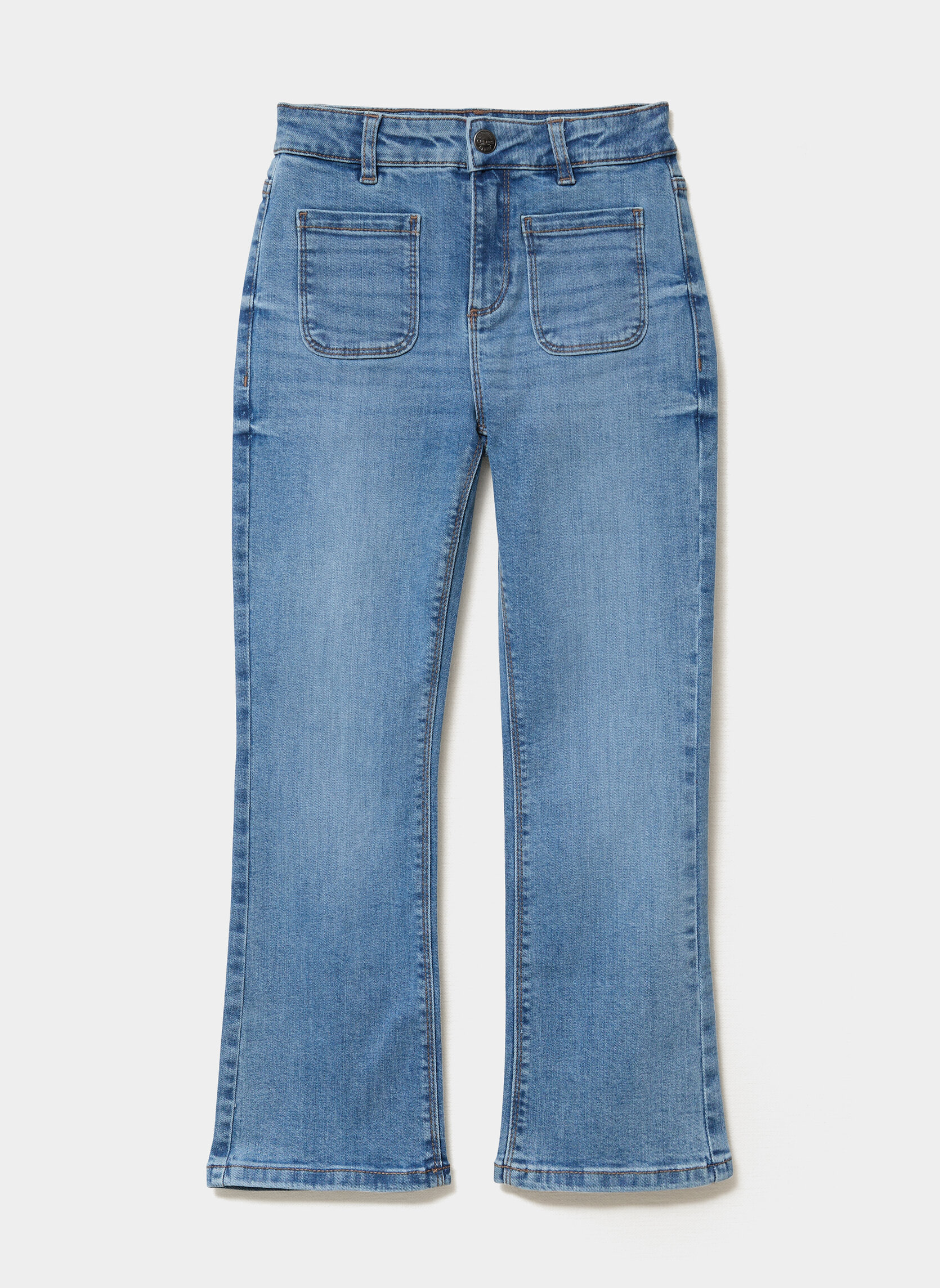 Jeans droits Jean - CRE4_DFLAMME fille bleu CREEKS Jeans droits Jean - CRE4_DFLAMME fille bleu Bleu denim