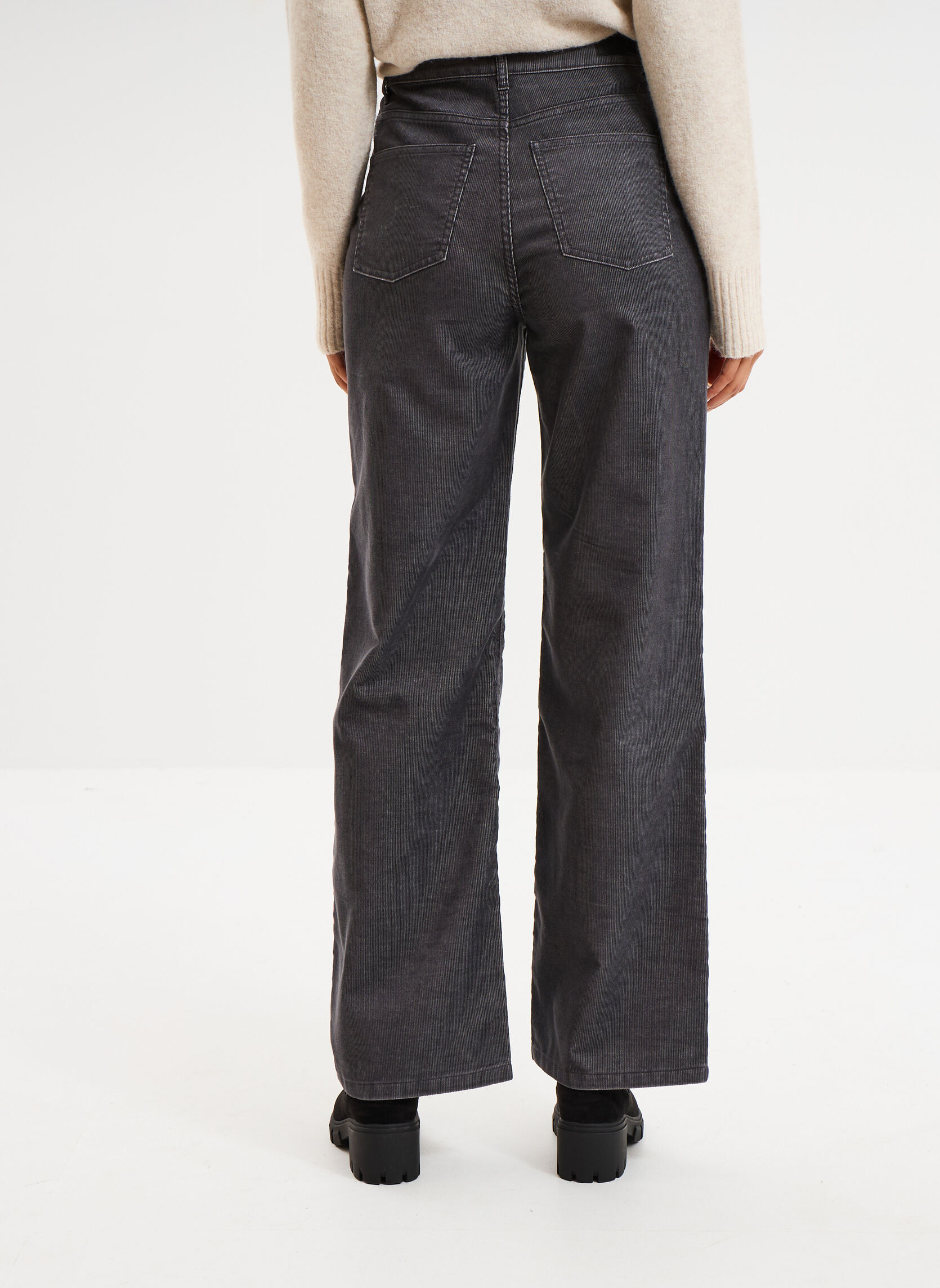 Jeans droit Jean - MIS3_DJEANVELVET femme noir LIBERTO Jeans droit Jean - MIS3_DJEANVELVET femme noir Noir