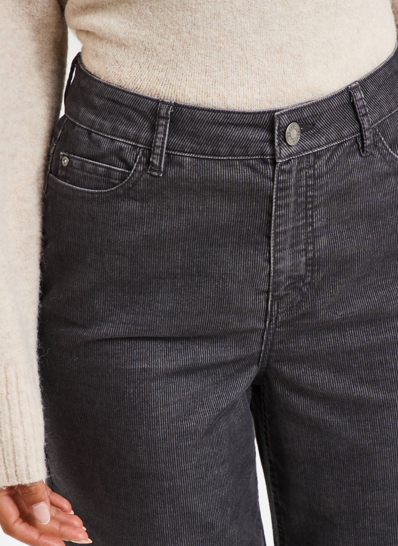 Jeans droit Jean - MIS3_DJEANVELVET femme noir LIBERTO Jeans droit Jean - MIS3_DJEANVELVET femme noir Noir