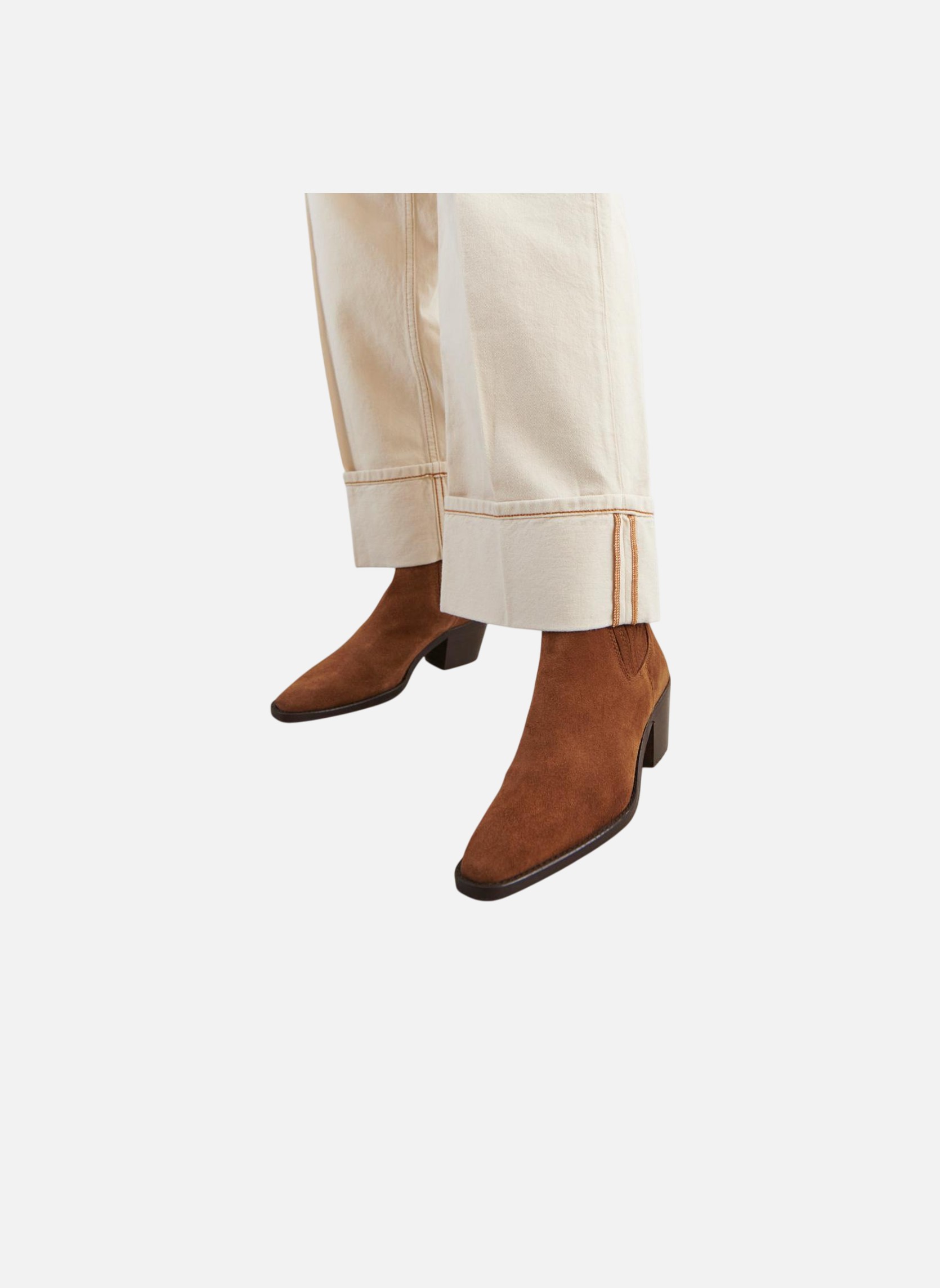 Bottines Kickers En Croûte De Cuir Marron Foncé Taille 36 - Style Vintage à Lacets, Occasion TBE