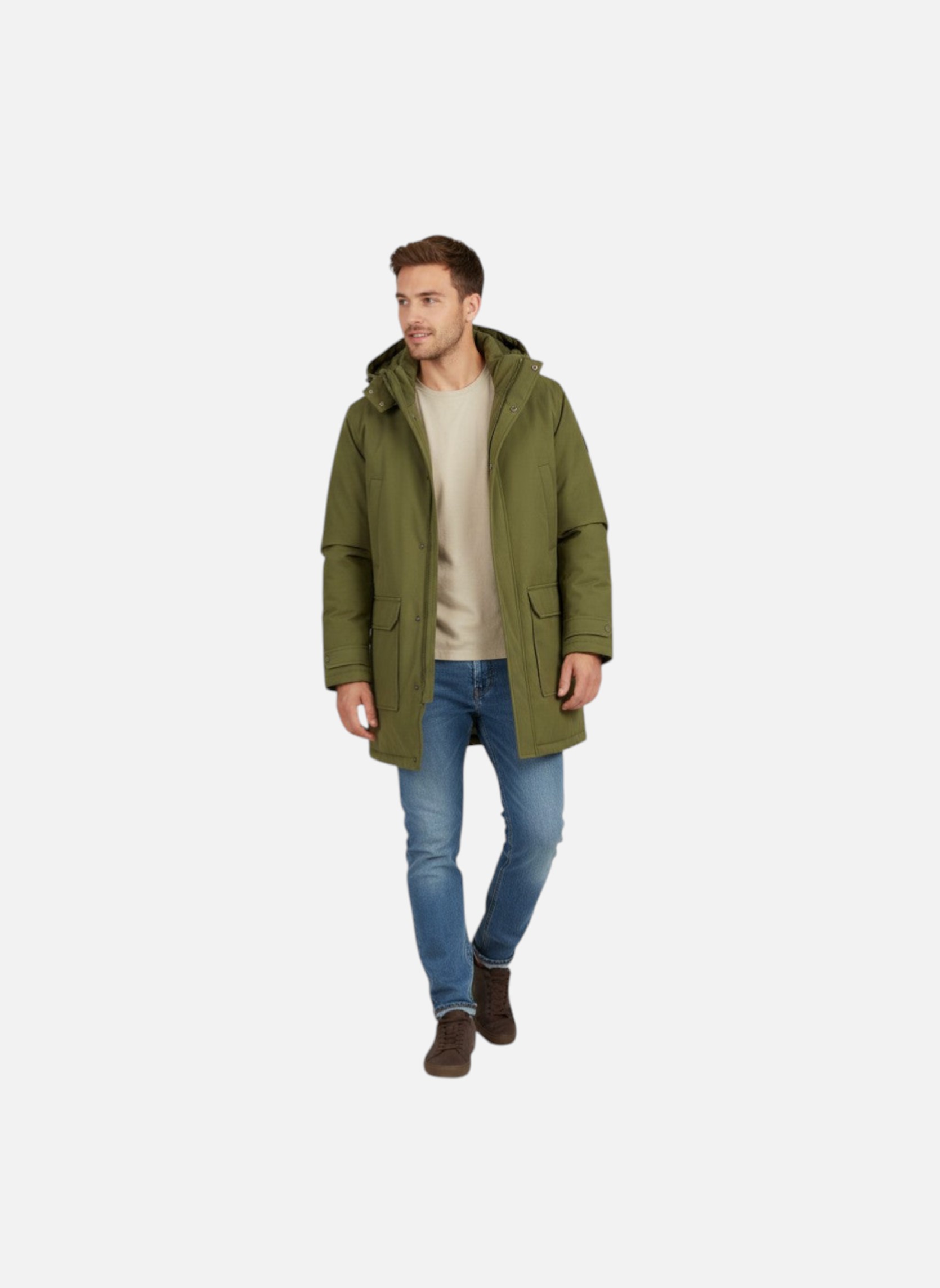 Parkas John homme vert Serge Blanco Parkas John homme vert Kaki