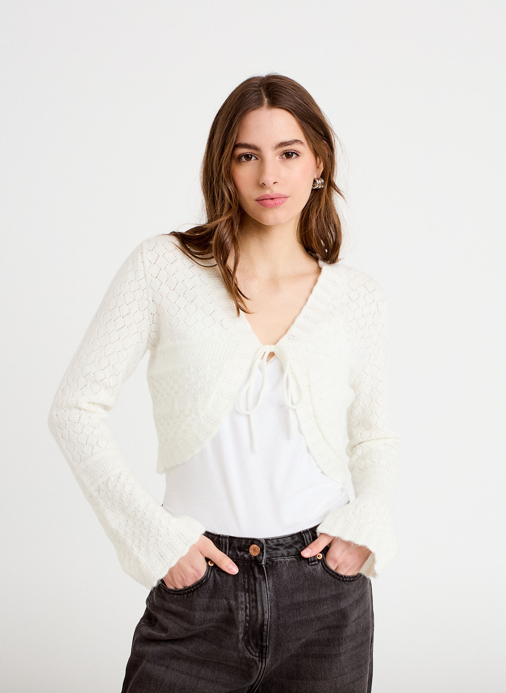Gilets BOLEROCHAUD femme blanc Cache Cache Gilets BOLEROCHAUD femme blanc Blanc