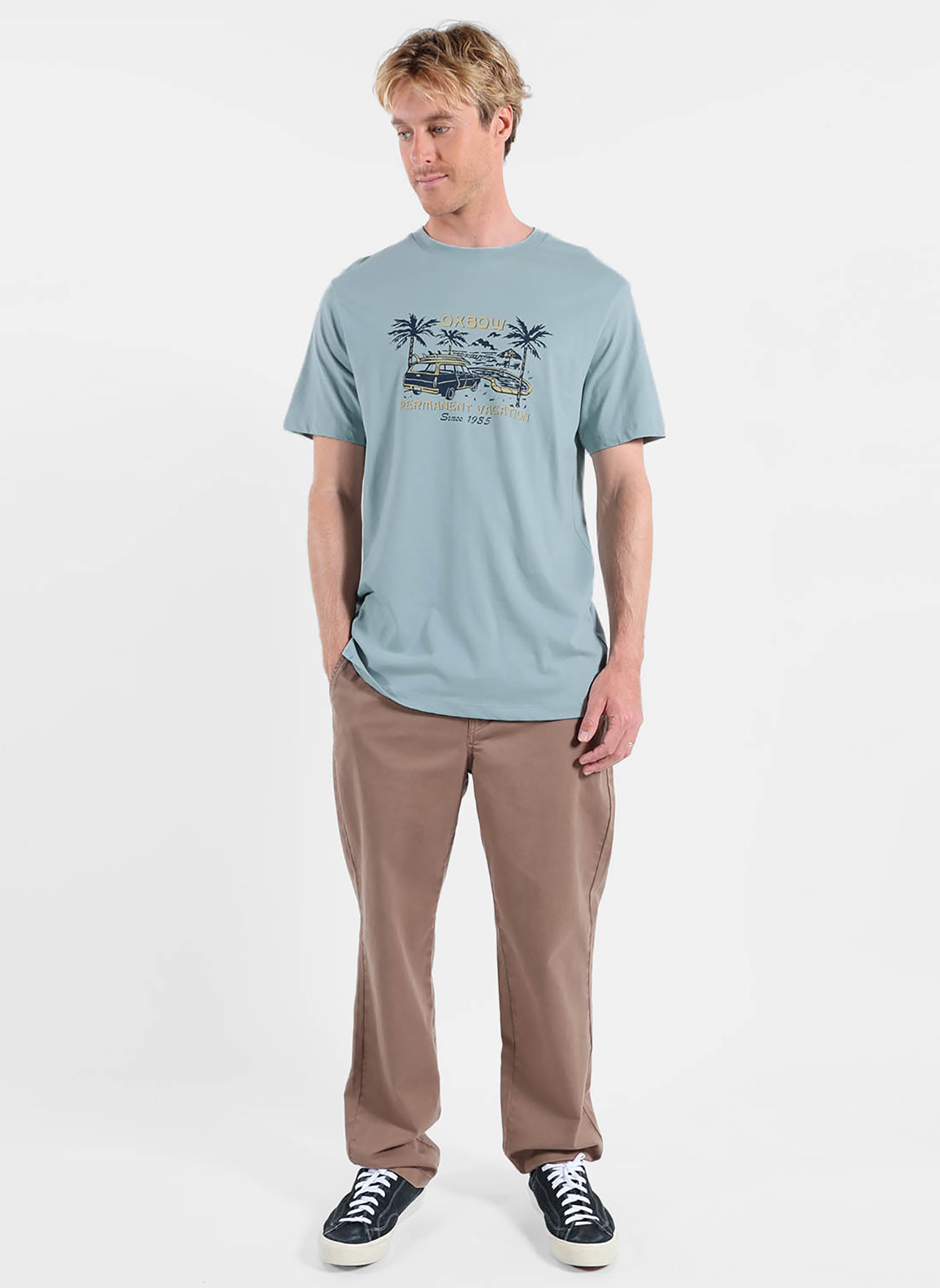 Tee-shirts ONTRIP homme bleu Oxbow Tee-shirts ONTRIP homme bleu Bleu clair