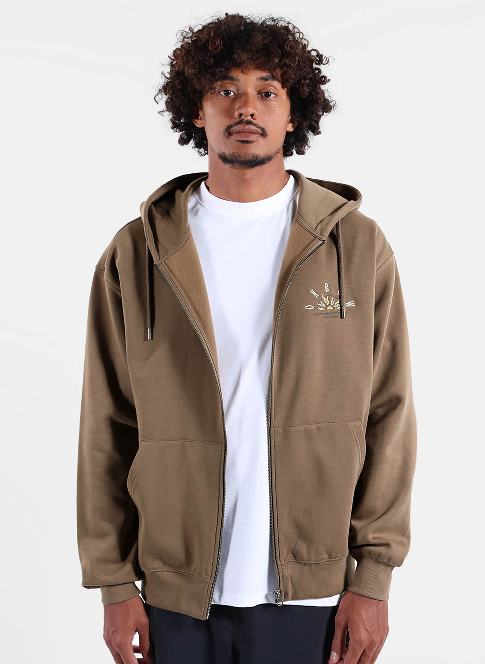 Sweat à Capuche Grundens Homme | Taille S | Marron | Coton Et Polyester | Pêche