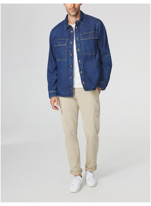 TBS Vestes Chemise manches longues WAYNESUR INDIGO homme bleu