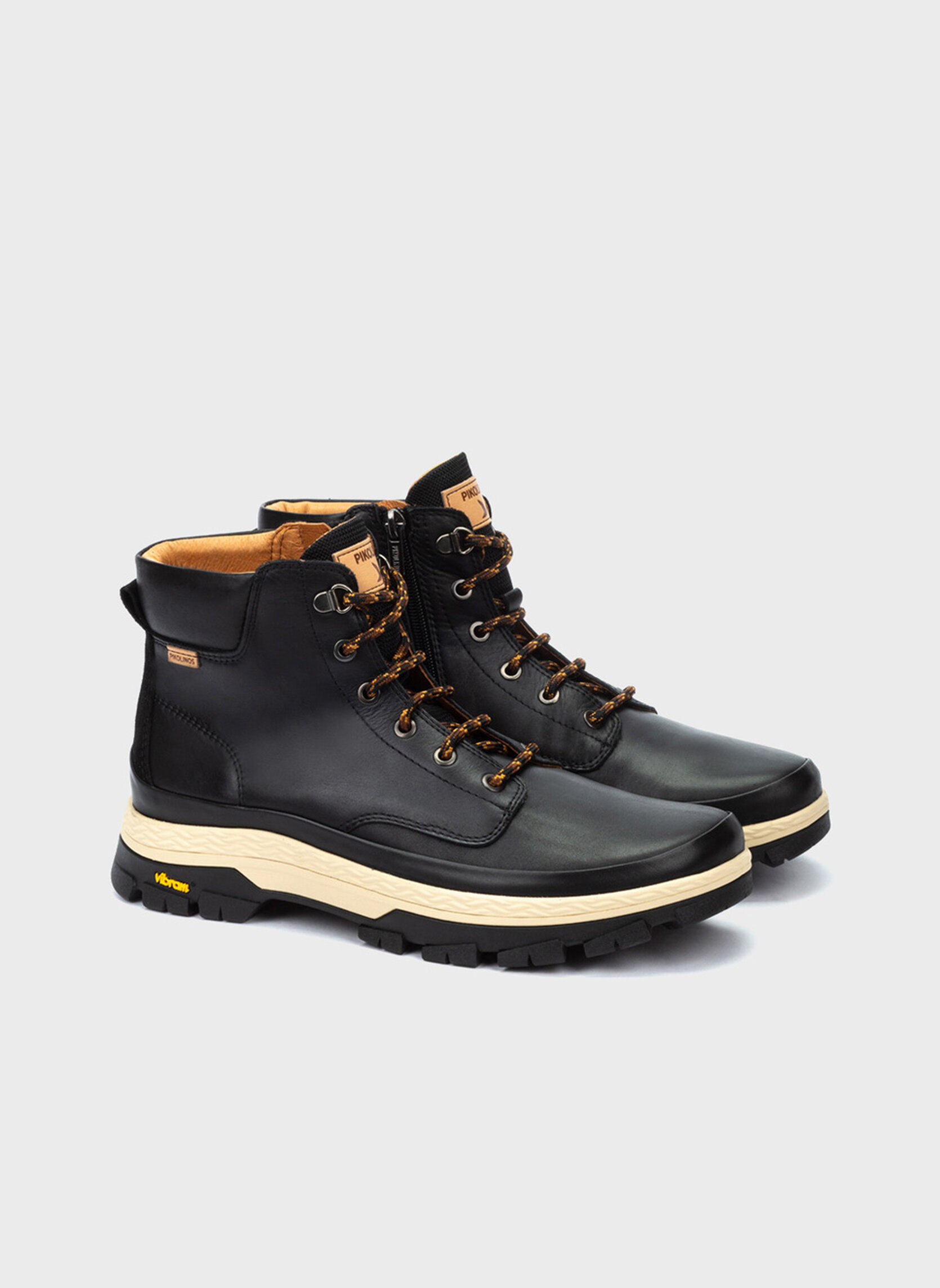Chaussures Helstons Prairie Vibram cuir noir, chaussure moto