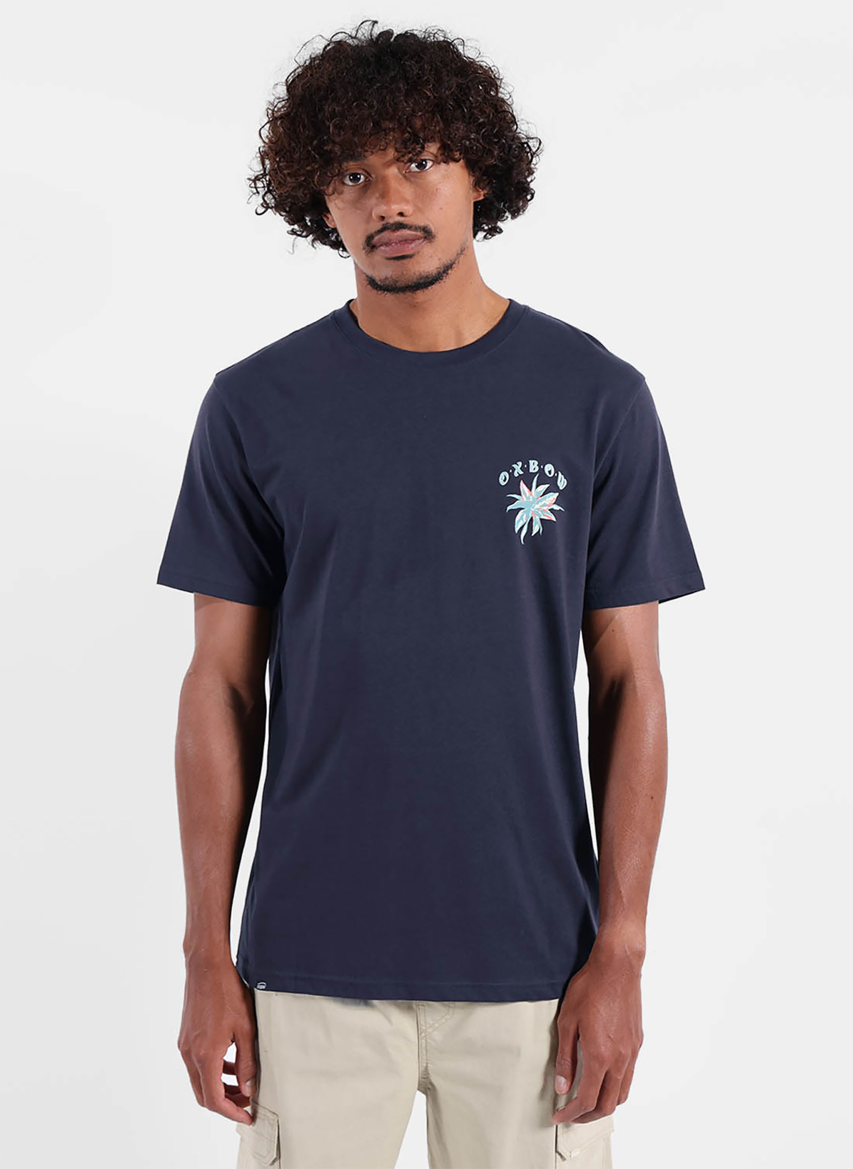 Tee-shirts TROPICS homme bleu Oxbow Tee-shirts TROPICS homme bleu Bleu marine