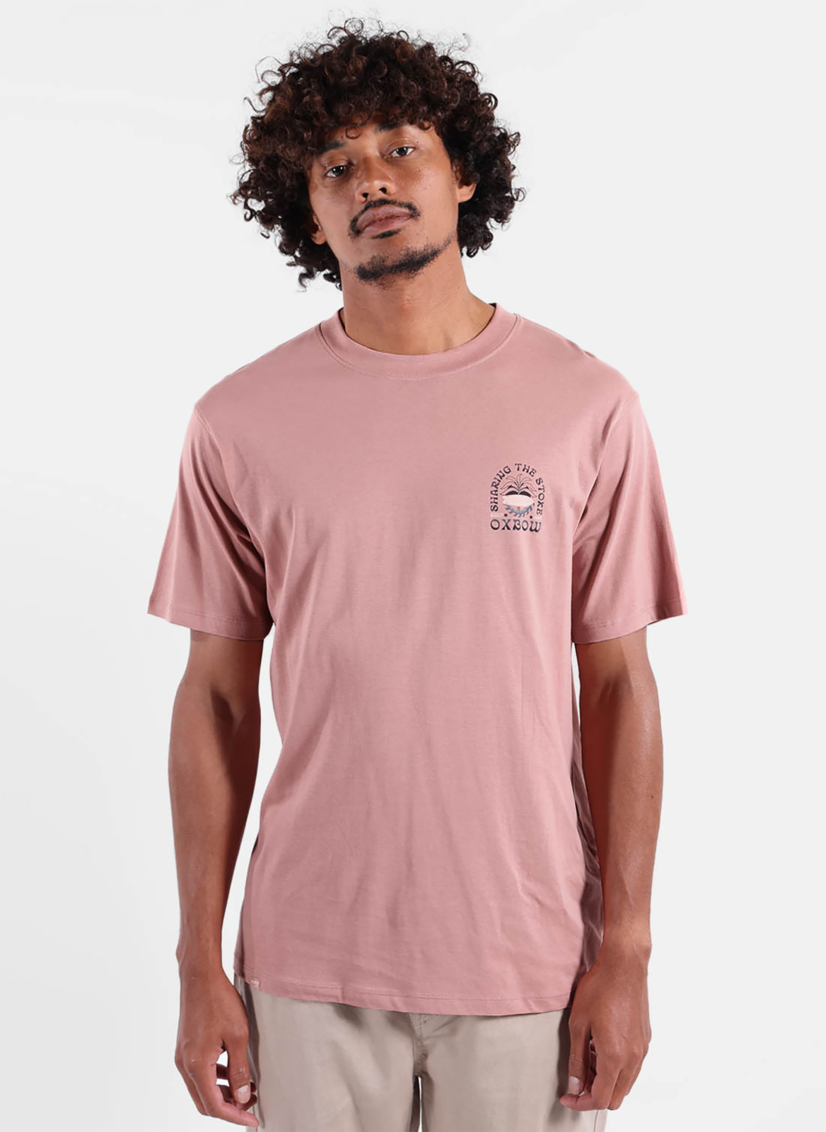 Tee-shirts STOKED homme rose Oxbow Tee-shirts STOKED homme rose Rose