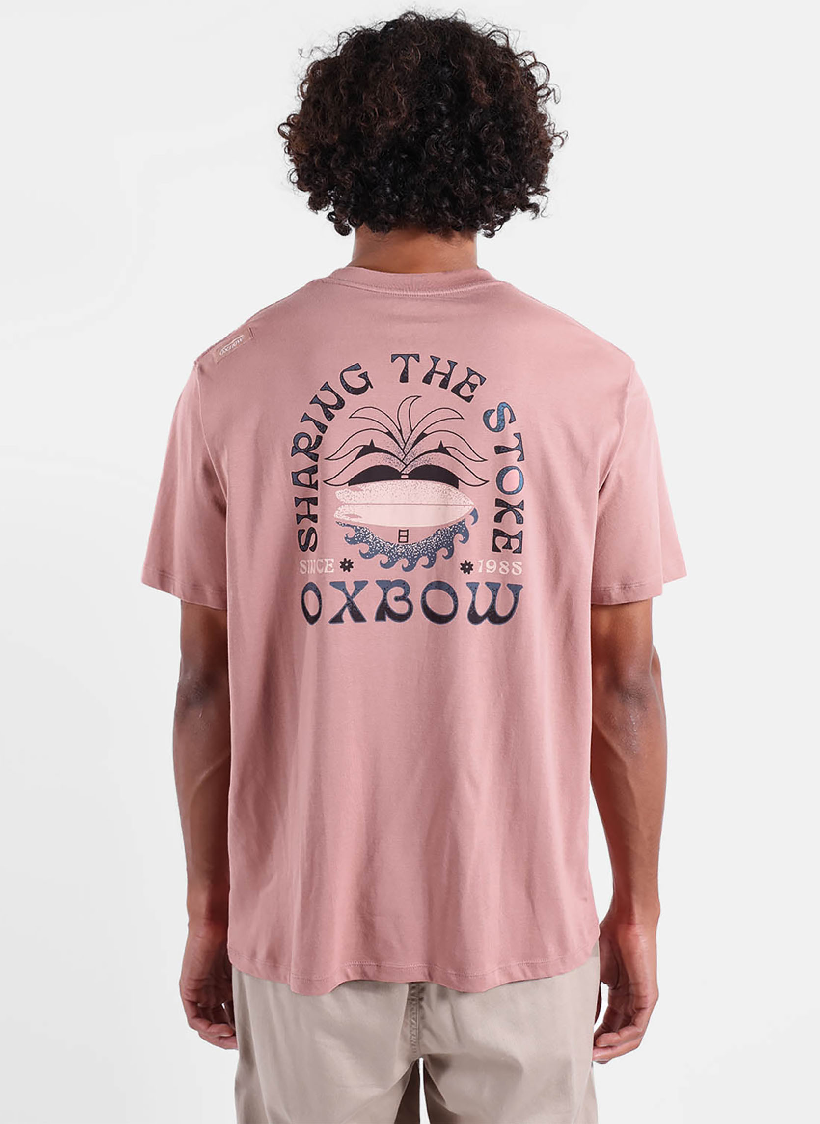 Tee-shirts STOKED homme rose Oxbow Tee-shirts STOKED homme rose Rose