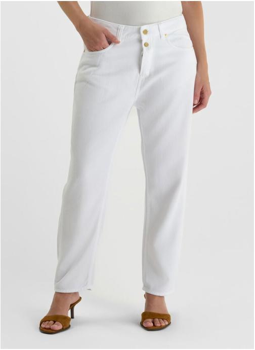 Le temps des cerises Jeans droit Jeans loose White femme blanc