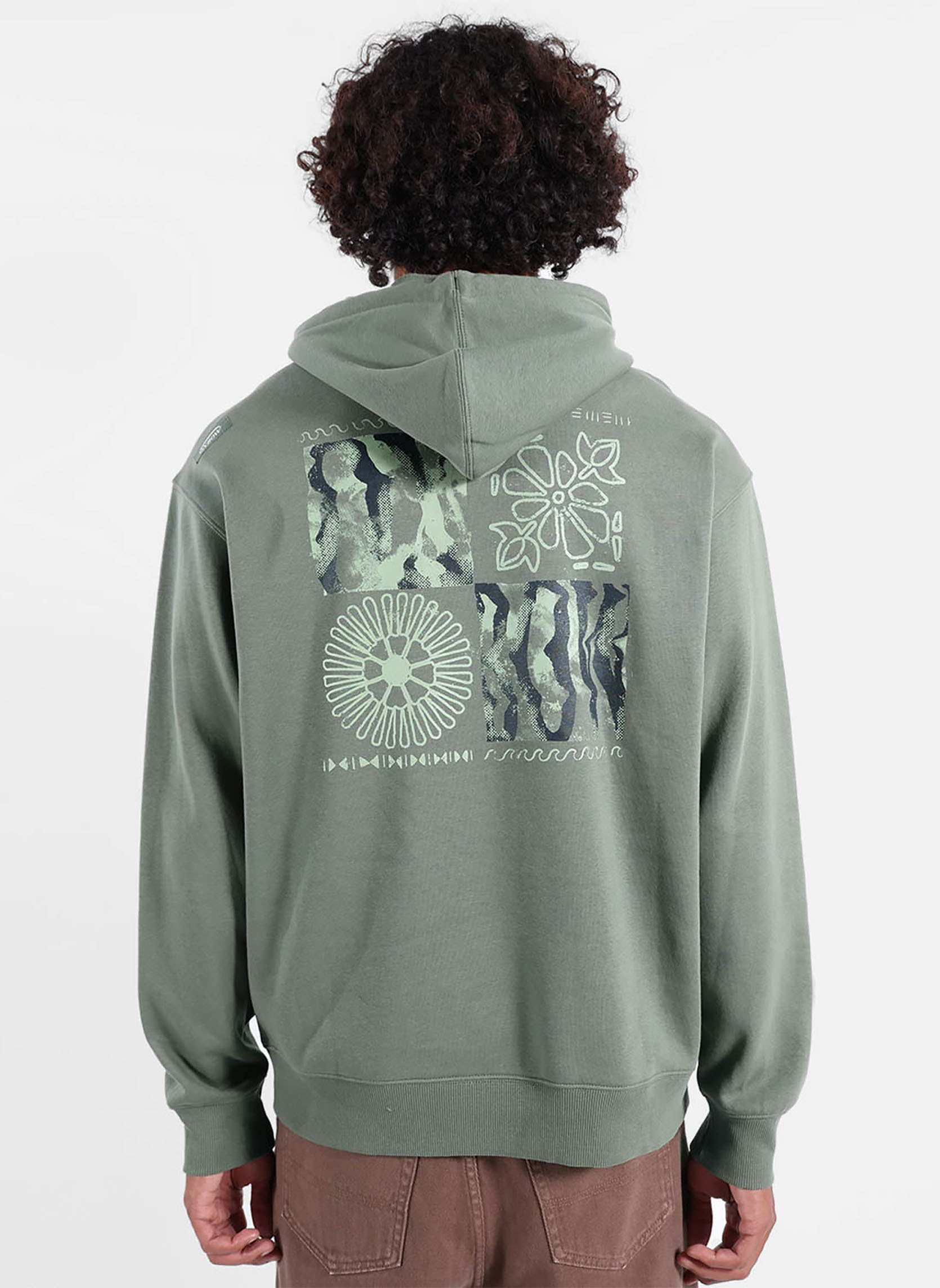 Sweats à capuche SNAP homme vert Oxbow Sweats à capuche SNAP homme vert Kaki