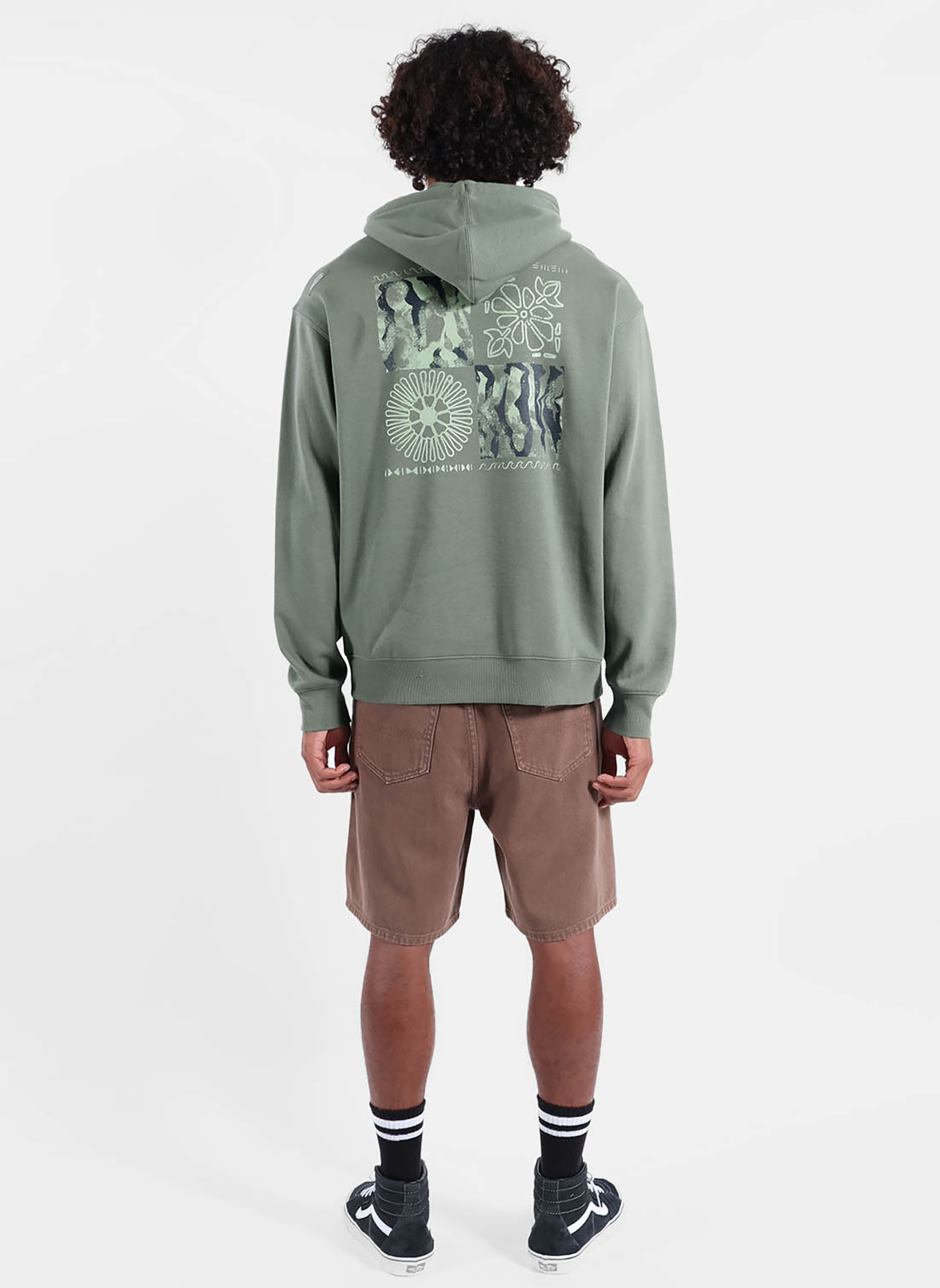 Sweats à capuche SNAP homme vert Oxbow Sweats à capuche SNAP homme vert Kaki