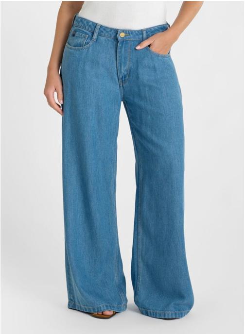 Le temps des cerises Jeans droit Jeans loose Blue femme bleu