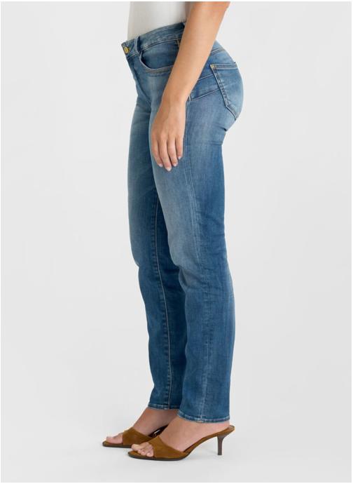 Le temps des cerises Jeans droit Jeans push-up slim taille haute PULP Blue femme bleu