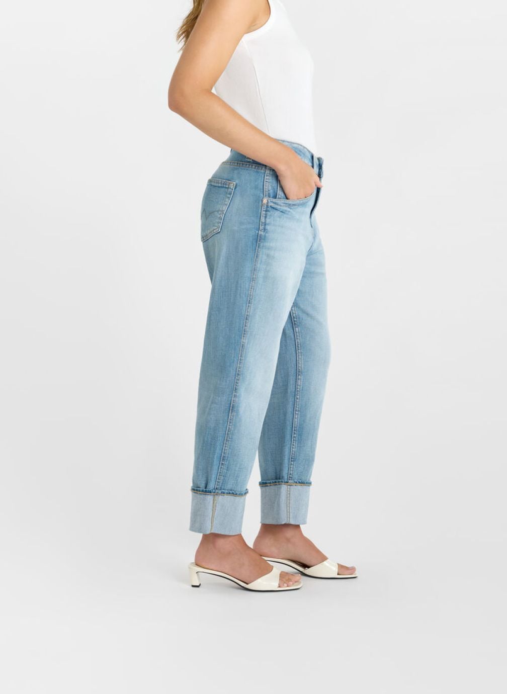 Jeans droit Jeans loose Blue femme bleu Le temps des cerises Jeans droit Jeans loose Blue femme bleu Bleu