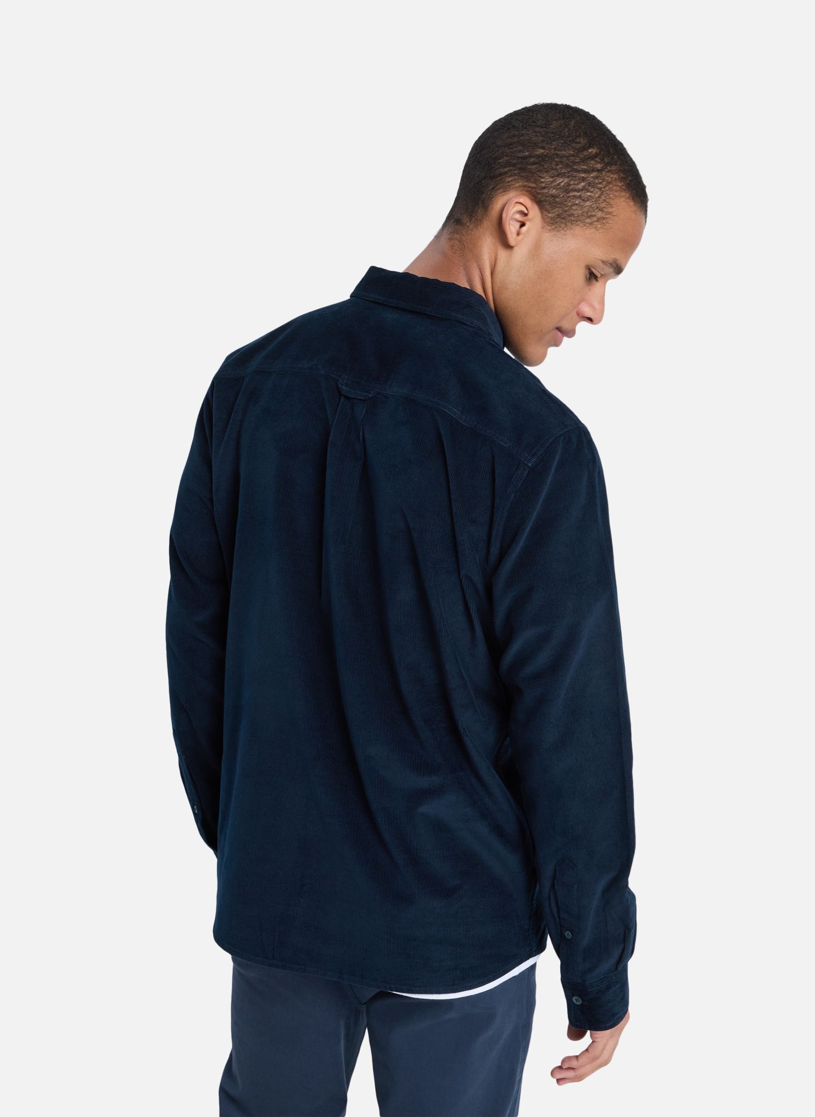 Chemises Smoke Trail Cord homme bleu Quiksilver Chemises Smoke Trail Cord homme bleu Bleu foncé
