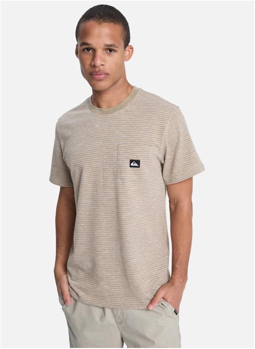 Quiksilver Tee-shirts Lopaz Striped Pocket homme beige