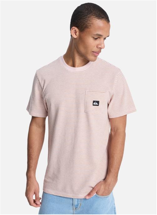 Quiksilver Tee-shirts Lopaz Striped Pocket homme rose