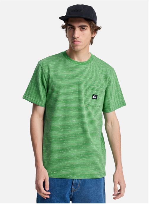 Quiksilver Tee-shirts Lopaz Striped Pocket homme vert