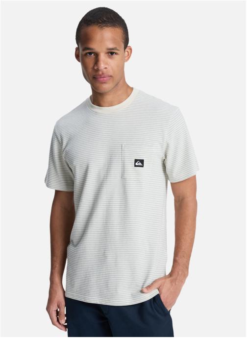 Quiksilver Tee-shirts Lopaz Striped Pocket homme blanc
