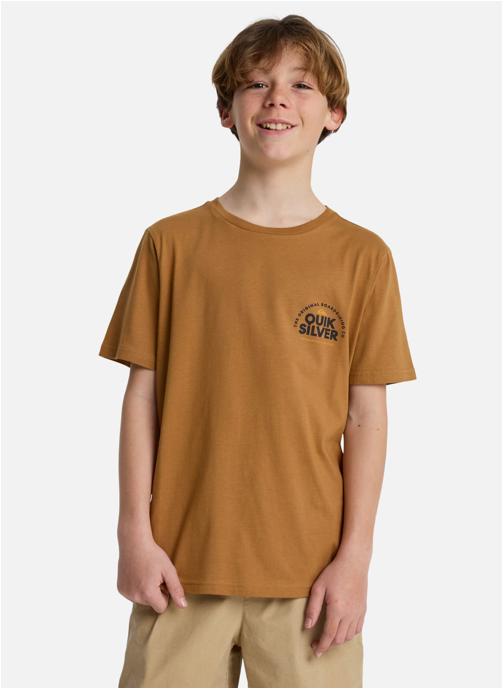 Quiksilver Tee-shirts Fundamental Ride garçon marron