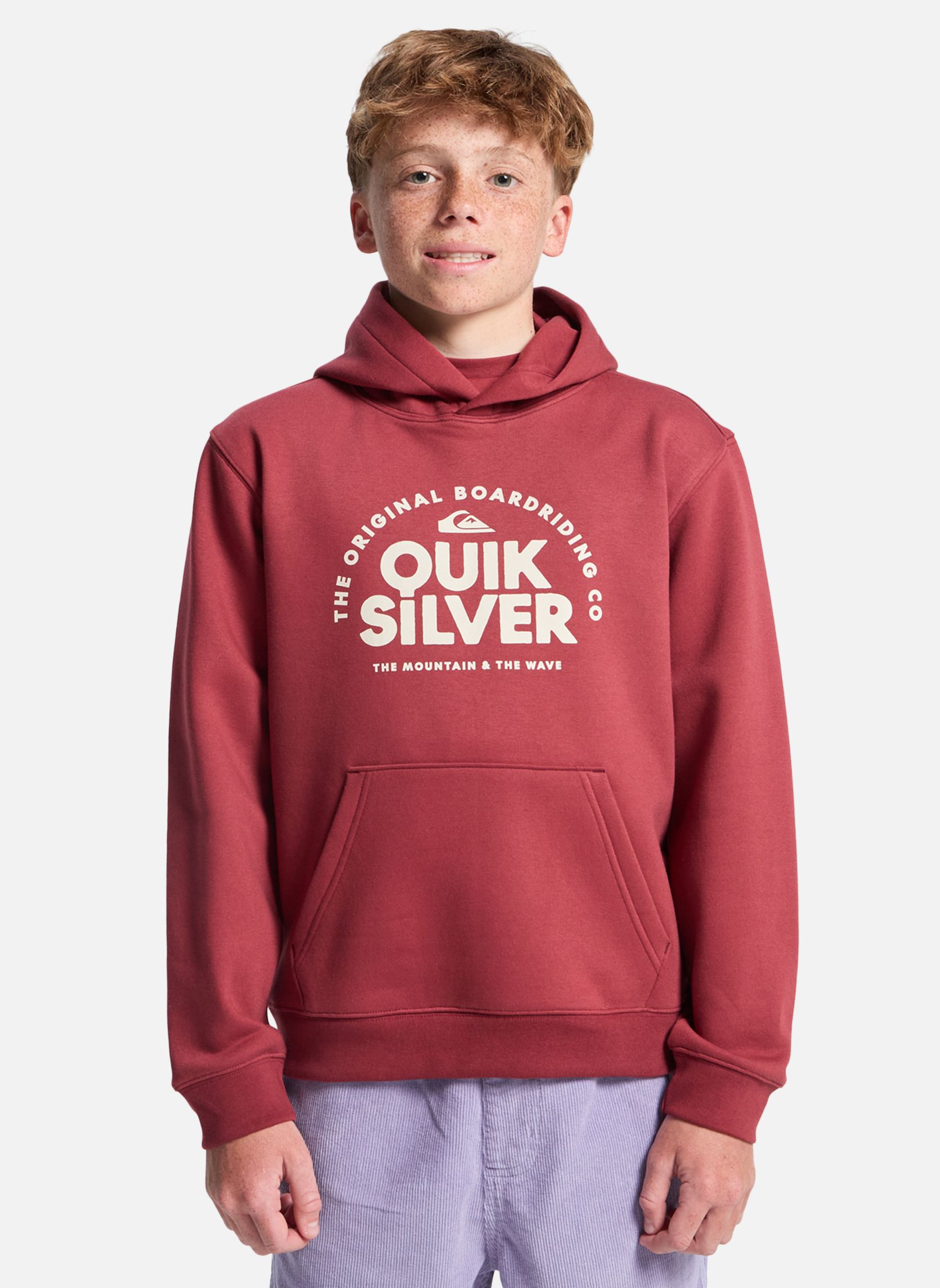 Sweats à capuche Fundamental Ride garçon rouge Quiksilver Sweats à capuche Fundamental Ride garçon rouge Rouge