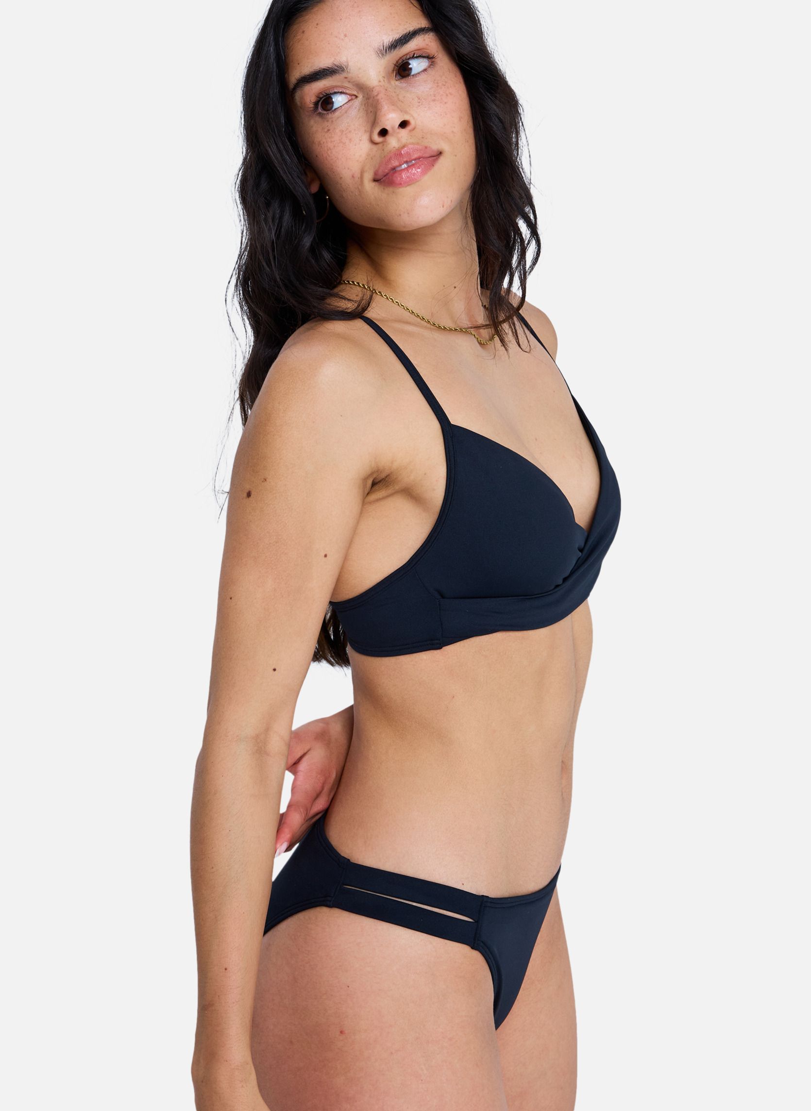 Hauts de maillot balconnet Solid Essentials Wrap Bra femme noir Roxy Hauts de maillot balconnet Solid Essentials Wrap Bra femme noir Noir